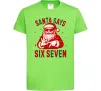 Детская футболка Santa says six seven Лаймовый Детская футболка Santa says six seven Лаймовый фото