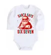 Детский боди Santa says six seven Белый фото