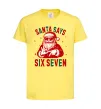 Детская футболка Santa says six seven Лимонный Детская футболка Santa says six seven Лимонный фото