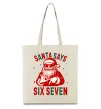 Эко-сумка Santa says six seven Бежевый Эко-сумка Santa says six seven Бежевый фото