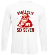Лонгслив Santa says six seven Белый Лонгслив Santa says six seven Белый фото