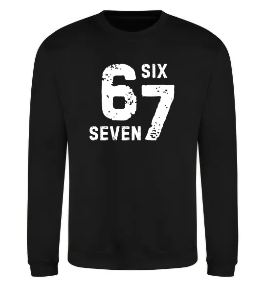 Свитшот Six seven meme Черный фото