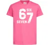 Дитяча футболка Six seven meme Яскраво-рожевий фото