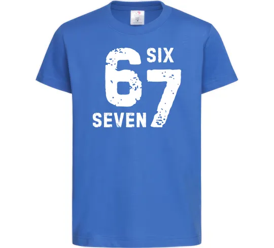 Дитяча футболка Six seven meme Яскраво-синій фото