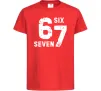 Дитяча футболка Six seven meme Червоний фото