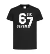 Дитяча футболка Six seven meme Чорний фото