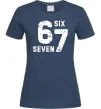 Жіноча футболка Six seven meme Темно-синій фото