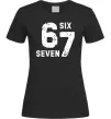 Жіноча футболка Six seven meme Чорний фото