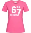 Жіноча футболка Six seven meme Яскраво-рожевий фото