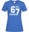 Жіноча футболка Six seven meme Яскраво-синій фото