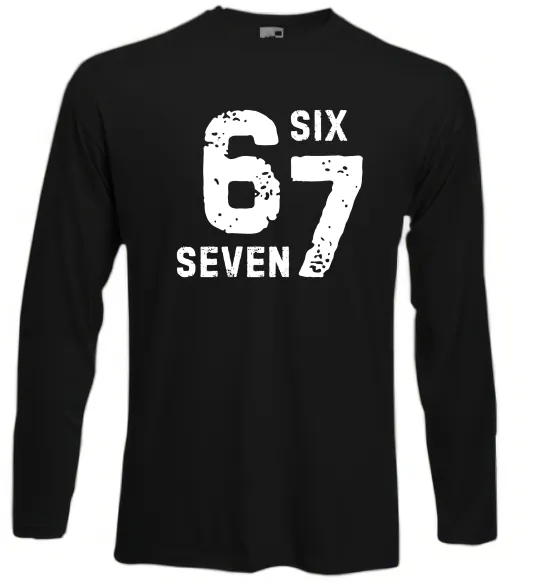 Лонгслів Six seven meme Чорний фото