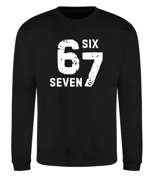 Світшот Six seven meme Чорний фото