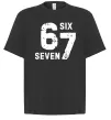 Футболка Оверсайз Six seven meme Чорний Футболка Оверсайз Six seven meme Чорний фото