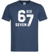 Чоловіча футболка Six seven meme Темно-синій фото