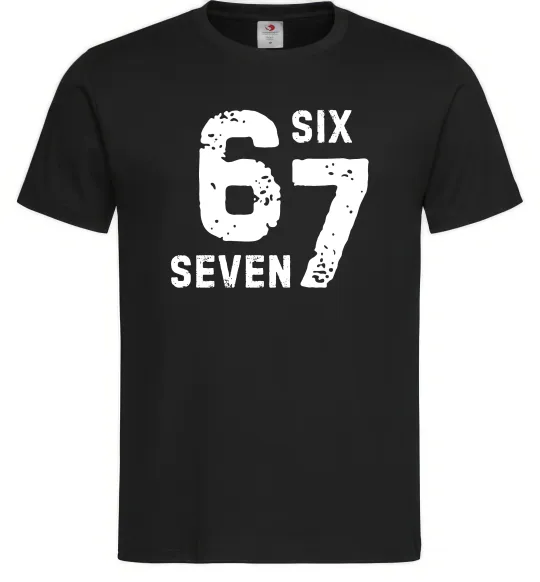 Чоловіча футболка Six seven meme Чорний фото
