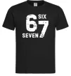 Чоловіча футболка Six seven meme Чорний фото