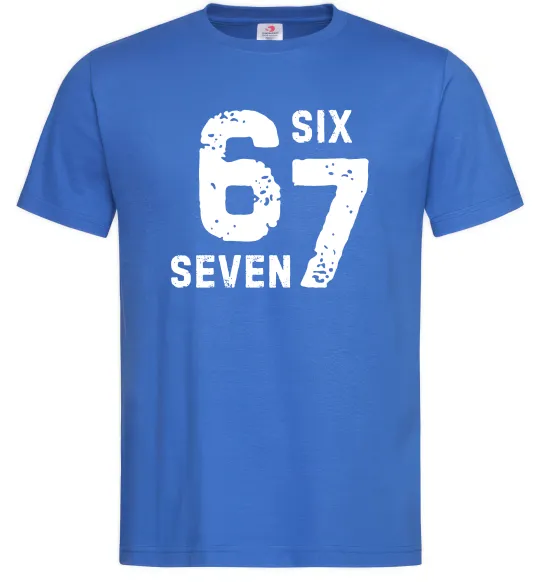 Чоловіча футболка Six seven meme Яскраво-синій фото