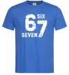 Чоловіча футболка Six seven meme Яскраво-синій фото