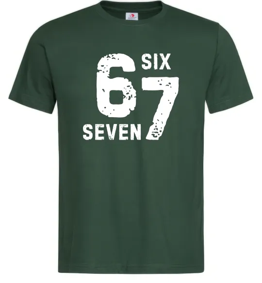 Чоловіча футболка Six seven meme Темно-зелений фото