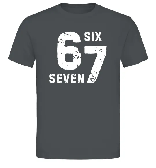 Чоловіча футболка Six seven meme Графіт фото