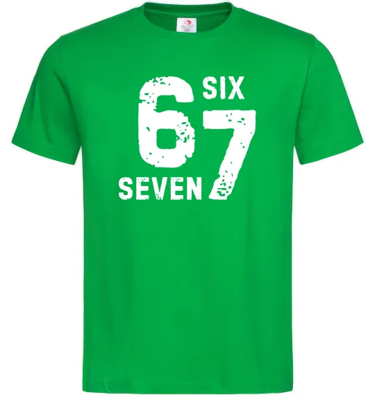 Чоловіча футболка Six seven meme Зелений фото