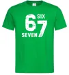 Чоловіча футболка Six seven meme Зелений фото