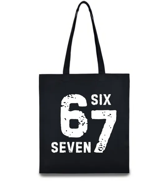 Еко-сумка Six seven meme Чорний фото