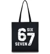 Еко-сумка Six seven meme Чорний Еко-сумка Six seven meme Чорний фото