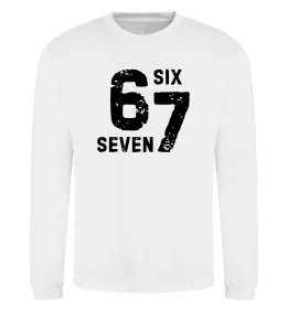 Свитшот Six seven meme Белый фото