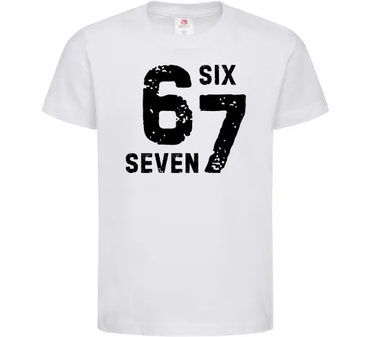 Дитяча футболка Six seven meme Білий фото