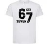 Дитяча футболка Six seven meme Білий фото