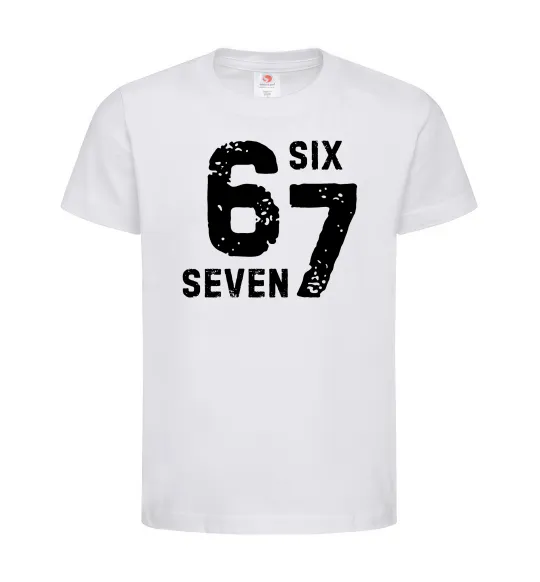 Дитяча футболка Six seven meme Білий фото