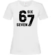Жіноча футболка Six seven meme Білий фото