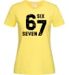 Жіноча футболка Six seven meme Лимонний фото