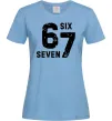 Жіноча футболка Six seven meme Блакитний фото