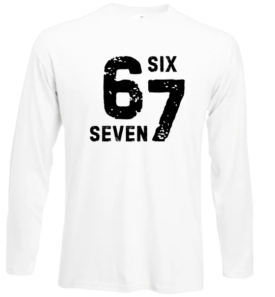 Лонгслів Six seven meme Білий фото