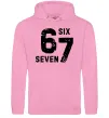 Женская толстовка (худи) Six seven meme Розовый фото