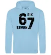Женская толстовка (худи) Six seven meme Голубой фото
