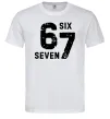 Чоловіча футболка Six seven meme Білий фото