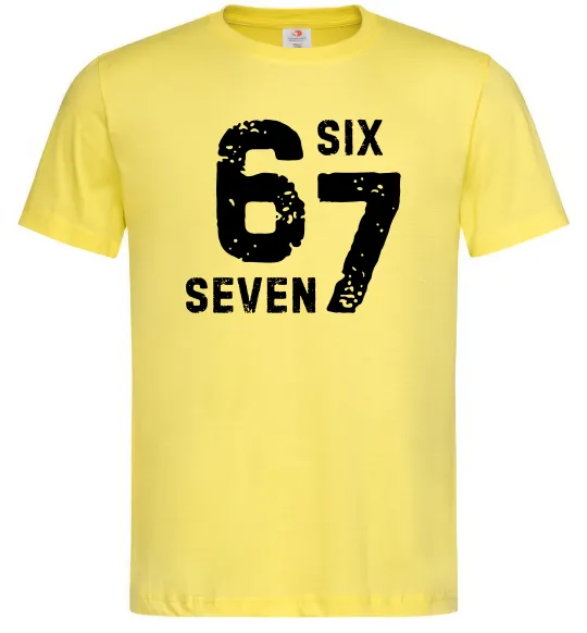 Чоловіча футболка Six seven meme Лимонний фото