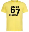 Чоловіча футболка Six seven meme Лимонний фото