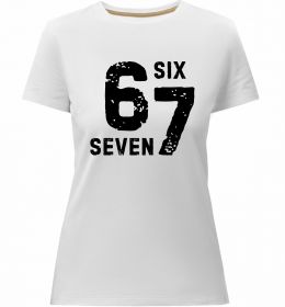 Жіноча преміум футболка Six seven meme Жіноча преміум футболка Six seven meme