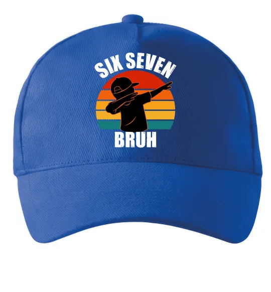 Кепка Six seven bruh Ярко-синий фото