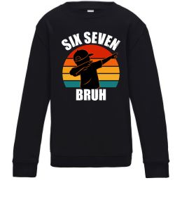 Детский Свитшот Six seven bruh Детский Свитшот Six seven bruh