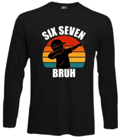 Лонгслів Six seven bruh Чорний фото