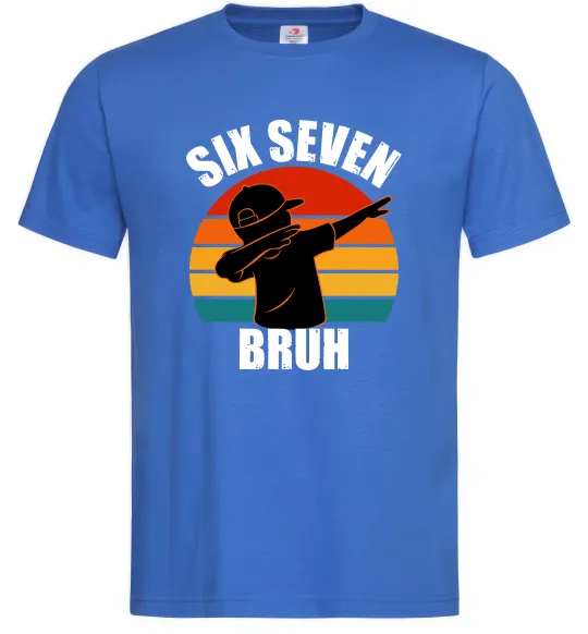 Мужская футболка Six seven bruh Ярко-синий фото