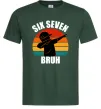 Мужская футболка Six seven bruh Темно-зеленый фото