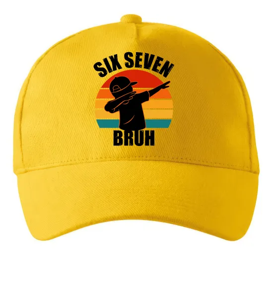 Кепка Six seven bruh Солнечно желтый фото
