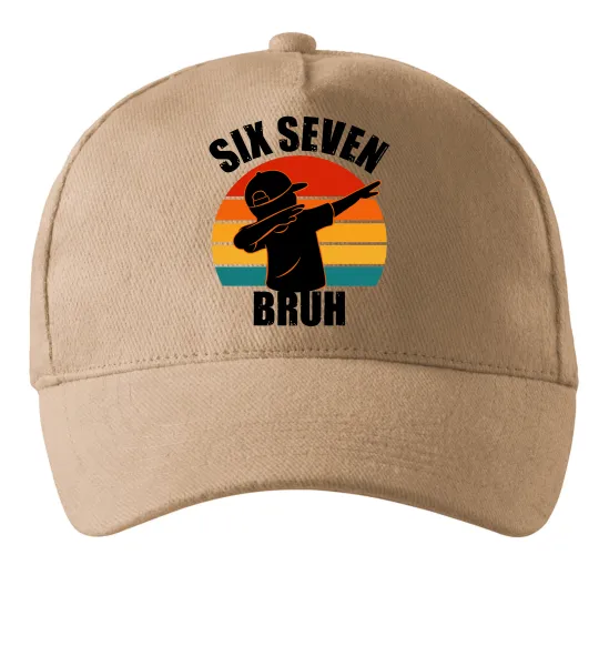 Кепка Six seven bruh Пісочний фото