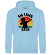 Чоловіча толстовка (худі) Six seven bruh Блакитний фото